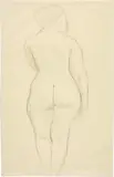 Charles Despiau, Nu de dos, Around 1925, Pencil drawing