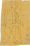 Ferdinand Hodler, Studie zu "Heilige Stunde", Around 1906, Pencil drawing, squared