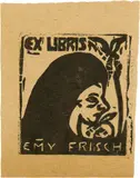 Exlibris Emmy Frisch by Ernst Ludwig Kirchner, 1908-1909, Woodcut, offered Jun 2023