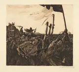 Käthe Kollwitz, Aufruhr, 1899, edition 1921, Line etching, drypoint and aquatint