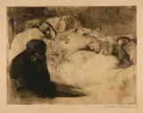 Käthe Kollwitz, Arbeitslosigkeit, 1909, Line etching, drypoint, aquatint