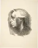 Selbstbildnis by Käthe Kollwitz, 1919, Chalk lithograph, offered Jun 2023