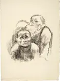 Gefangene, Musik hörend by Käthe Kollwitz, 1925, Chalk lithograph, offered Jun 2023