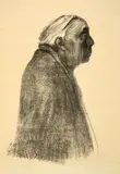 Selbstbildnis im Profil nach rechts by Käthe Kollwitz, 1938, Llithograph (transfer), offered Jun 2023