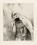Odilon Redon, 2 Blätter aus der Folge: "Tentation de Saint-Antoine", 1896, Lithographs