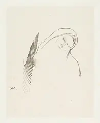 Odilon Redon, Le sommeil, 1898, Lithograph