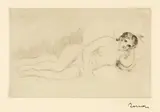 Femme nue couchée (tournée à droite) 1er planche. - Femme nue couchée (tournée à droite), 2e planche . - Claude Renoir, fils de l'artiste, de profil. - Claude Renoir, de trois-quarts à droite. - Claude Renoir, de trois-quarts à gauche by Pierre-Auguste Renoir, Around 1906; around 1906; 1908; around 1908; around 1908, offered Jun 2023