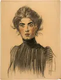 Théophile Steinlen, Portrait d'une jeune femme