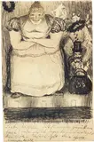Georg Albert Stroedel, 3 Postkarten, 1897-1899, Pen and ink, pencil and colour pencil