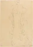 Gustav Klimt, Hermine Gallia, 1903-1904, Drawing in charcoal