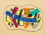 Fernand Léger, Étude pour la décoration d'une terrasse, 1949, Gouache and Indian ink