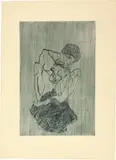 Egon Schiele, Kümmernis, 1914, printing of the 1919 edition, Drypoint