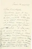Gruppe von 6 teils inhaltsreichen handschriftlichen Briefen an Christoph Bernoulli, Freund und Mitschüler aus der Schulzeit in Schiers by Alberto Giacometti, 1953-1963, Various formats, offered Jun 2022