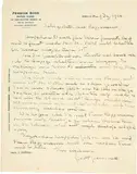 Giovanni Giacometti, Handschriftlicher Brief an Hermann Rippmann in Binningen, 1926, Full-page letter in ink, dated 9 Dec. 1926, on stationery of the Boos boarding house in Rome