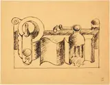 Le Corbusier, Nature morte au livre, carafe, bouteille, verre et pipes