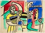 Fernand Léger, La ville, 1955, Indian ink and watercolour