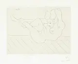 Henri Matisse, Nu renversé se tenant la cheville, 1929, Etching