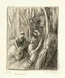 Camille Pissarro, Bucheronnes, circa 1896, Lithograph
