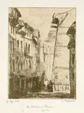 Camille Pissarro, Rue Molière, à Rouen, 1896, Lithograph