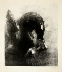 Pégase captif by Odilon Redon, 1889, Lithograph, offered Jun 2022