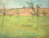 Edouard Vallet, Verger en fleurs, 1904, Drawing in pastel
