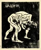 La Lotta I – Ringende Knaben – Diego und Alberto by Giovanni Giacometti, Around 1912, Woodcut, offered Jun 2022