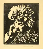 Annetta by Giovanni Giacometti, Around 1916-1918, Woodcut, offered Jun 2022