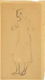 Ferdinand Hodler, Studie zu "Ergriffenheit", Around 1900/1901, Drawing in pencil, squared