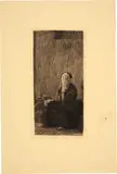 Käthe Kollwitz, An der Kirchenmauer, 1893 (edition 1931), Line etching and drypoint