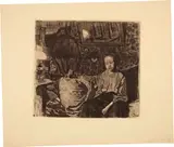 Käthe Kollwitz, Junges Paar, 1904 (?), (edition 1921), Line etching, emery