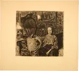 Käthe Kollwitz, Junges Paar, 1904 (?), Line etching, emery