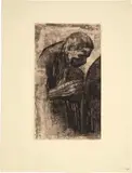 Käthe Kollwitz, Trauernde. - Trauernde, 1919 (edition 1963/65 and 1972), Line etching, aquatint, emery, reservage, vernis mou