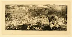 Bataille by Odilon Redon, 1865, printed 1922, Etching, offered Jun 2022