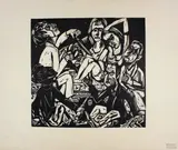 Hermann Scherer, Atelierfest, Around 1925/26, edition 1974/76, Woodcut