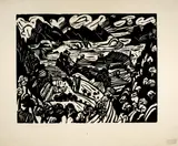 Hermann Scherer, Tessinerlandschaft, Around 1925/26, edition 1974/76, Woodcut