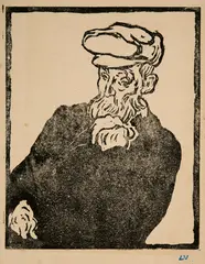 Louis Valtat, Portrait Auguste Renoir, Around 1904, Woodcut