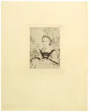 Edgar Degas, Mlle Nathalie Wolkonska, deuxième planche, 1860-1861, Etching