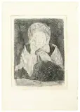 Edgar Degas, Marguerite De Gas, sœur de l'artiste, 1860-1862, Etching and drypoint