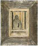 Max Ernst, Oiseau en cage, 1926, Oil and plaster on wood