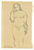 Pablo Picasso, Nu debout, 1905, Pencil drawing