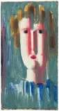 Oskar Schlemmer, Mädchenkopf, frontal