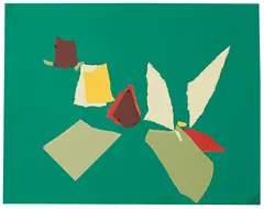 Nicolas de Staël, Composition sur fond vert, 1953, Collage
