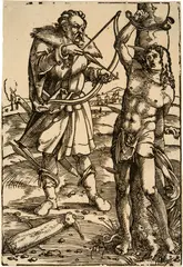 Hans Baldung Grien, Die Marter des heiligen Sebastian, Circa 1505/1507, Woodcut