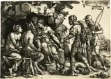 Georg Pencz, Thetis (Mutter von Achilles) besucht den Kentauren Chairon, 1543, Engraving