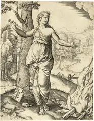 Marcantonio Raimondi, Didon, nach Raphael, Circa 1520, Engraving