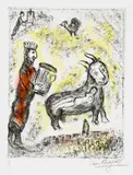 Marc Chagall, Le Roi David à la harpe, 1978-1981, Colour etching