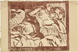 La lettrice by Giovanni Giacometti, Circa 1916-1918, Woodcut, printed in brown, offered Sep 2021