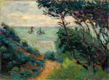 Armand Guillaumin, La Côte de l'Esterel, Paysage du midi, Circa 1905, Oil on thin canvas