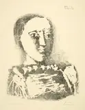 Pablo Picasso, Le chandail brodé, Vallauris, 3 January 1953, Lithograph