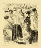 Camille Pissarro, Marché aux fruits, Circa 1896, Lithograph
